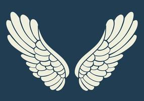 ícone de logotipo de vetor asas de anjo branco