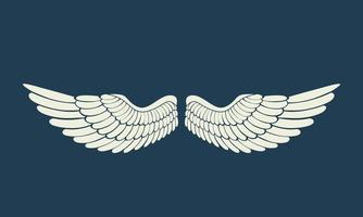 ícone de logotipo de vetor asas de anjo branco