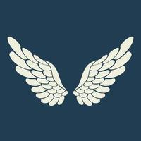 ícone de logotipo de vetor asas de anjo branco