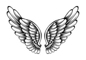 vector design de tatuagem de asas de anjo