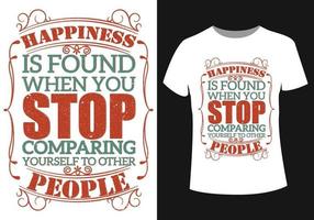 felicidade é encontrado camiseta Projeto vetor