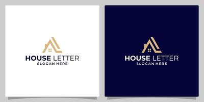 casa construção logotipo Projeto modelo com inicial carta uma e eu logotipo gráfico Projeto vetor ilustração. símbolo, ícone, criativo.