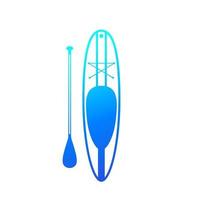 sup board e remo, vetor