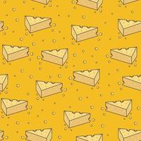desenho de queijo amarelo doodle padrão sem emenda