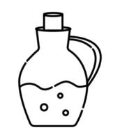jarro com água Preto e branco vetor linha ilustração