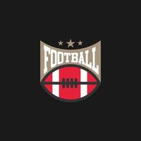 americano futebol acampamento logotipo, emblema, desenhos modelos com americano futebol bola em uma branco fundo vetor