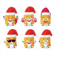 santa claus emoticons com lápis desenho animado personagem vetor