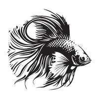 betta peixe vetor ilustração, brigando peixe logotipo Projeto