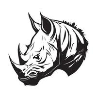 cabeça do rinoceronte vetor ilustração, rinoceronte logotipo