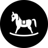 brinquedo cavalo vetor ícone estilo
