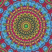 uma colorida mandala com uma padronizar vetor