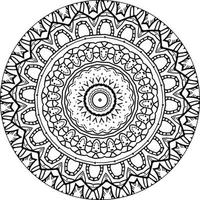 simples circular padronizar dentro Formato do mandala para hena, mehndi, tatuagem, decoração. decorativo enfeite dentro étnico oriental estilo. coloração livro página. círculo vetor clipart floral flor oriental padronizar
