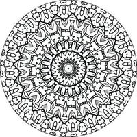 simples circular padronizar dentro Formato do mandala para hena, mehndi, tatuagem, decoração. decorativo enfeite dentro étnico oriental estilo. coloração livro página. círculo vetor clipart floral flor oriental padronizar