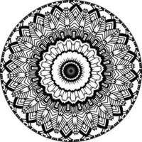 fácil circular padronizar dentro Formato do mandala para hena, mehndi, tatuagem, decoração. decorativo enfeite dentro étnico oriental estilo. coloração livro página para crianças. vintage decorativo elementos vetor