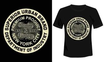 departamento de marca urbana superior de design de camisetas da indústria vetor