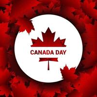 canada day gradiente caindo folhas de bordo design de fundo vetor