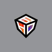 design criativo do logotipo da letra bho com gráfico vetorial, logotipo simples e moderno do bho. vetor