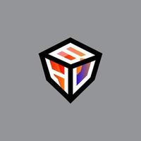 design criativo do logotipo da letra bhu com gráfico vetorial, logotipo simples e moderno do bhu. vetor
