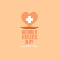 O Dia Mundial da Saúde é um dia global de conscientização sobre a saúde comemorado todos os anos em 7 de abril. desenho de ilustração vetorial vetor