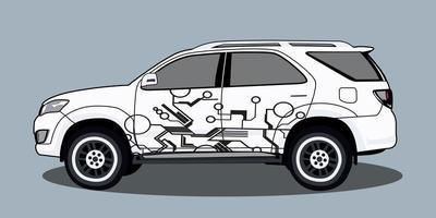 vetor ilustração do uma livre abstrato carro decalque
