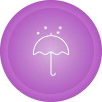 guarda-chuva com ícone de vetor de neve