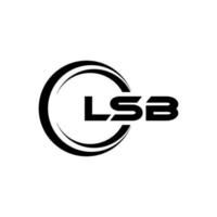 lsb carta logotipo Projeto dentro ilustração. vetor logotipo, caligrafia desenhos para logotipo, poster, convite, etc.