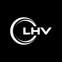 lhv carta logotipo Projeto dentro ilustração. vetor logotipo, caligrafia desenhos para logotipo, poster, convite, etc.