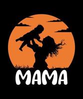 mama mãe dia citações ilustração vetor camiseta Projeto