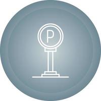 ícone de vetor de sinal de estacionamento