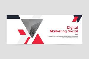 modelo de banner de agência de marketing digital profissional para negócios vetor