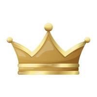 coroa. dourado real joalheria símbolo do rei, rainha e princesa. poder placa. vetor