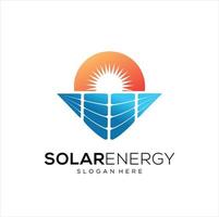 Sol solar energia logotipo Projeto modelo. solar tecnologia logotipo desenhos, idéia logotipo Projeto inspiração vetor