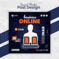 digital marketing conectados o negócio viver transmissão webinar e corporativo conferência social meios de comunicação postar bandeira modelo para marketing agência folheto com criativo disposição estilo e o negócio postar cartão vetor