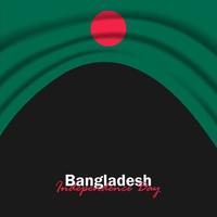 vetor do dia da independência com bandeiras de Bangladesh.