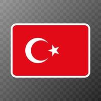 bandeira da Turquia, cores oficiais e proporção. ilustração vetorial. vetor
