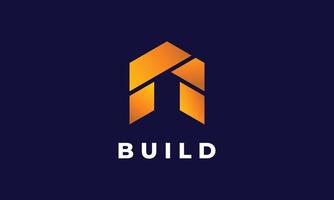 propriedade casa construção logotipo vetor minimalismo conceito real Estado arquitetura o negócio companhia