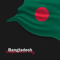 vetor do dia da independência com bandeiras de Bangladesh.