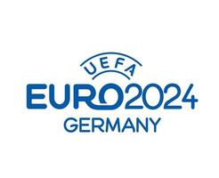 euro 2024 Alemanha logotipo oficial símbolo nome azul europeu futebol final Projeto ilustração vetor