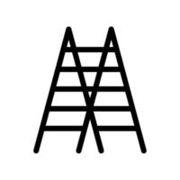 ícone de escada em design de estilo de linha isolado no fundo branco. curso editável. vetor