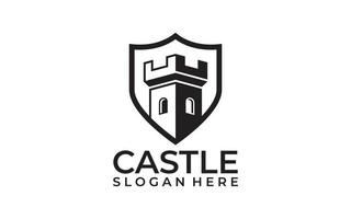 emblema castelo criativo logotipo Projeto vetor