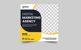digital marketing agência social meios de comunicação e postar modelo vetor