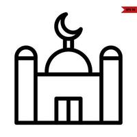 ícone da linha eid mubarak vetor