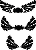 silhuetas do asas para logótipo Projeto vetor