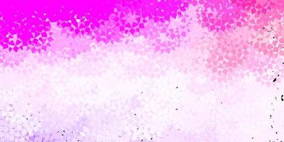 pano de fundo vector roxo, rosa claro com triângulos, linhas.