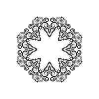 Mandala decorativa étnica com fundo isolado vetor