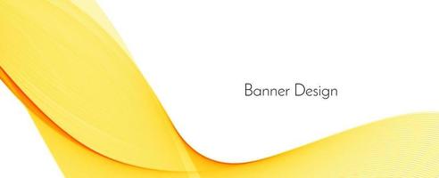 abstrato moderno dinâmico elegante vermelho e amarelo decorativo padrão onda banner fundo vetor