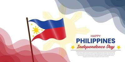 filipinas independência dia desejando Projeto rede bandeira vetor Arquivo