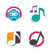 imagens de logotipo de música vetor