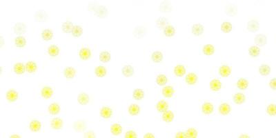 layout natural do vetor amarelo claro com flores.