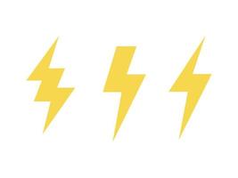 criativo par do relâmpago elétrico raio Perigo vetor logotipo ícone